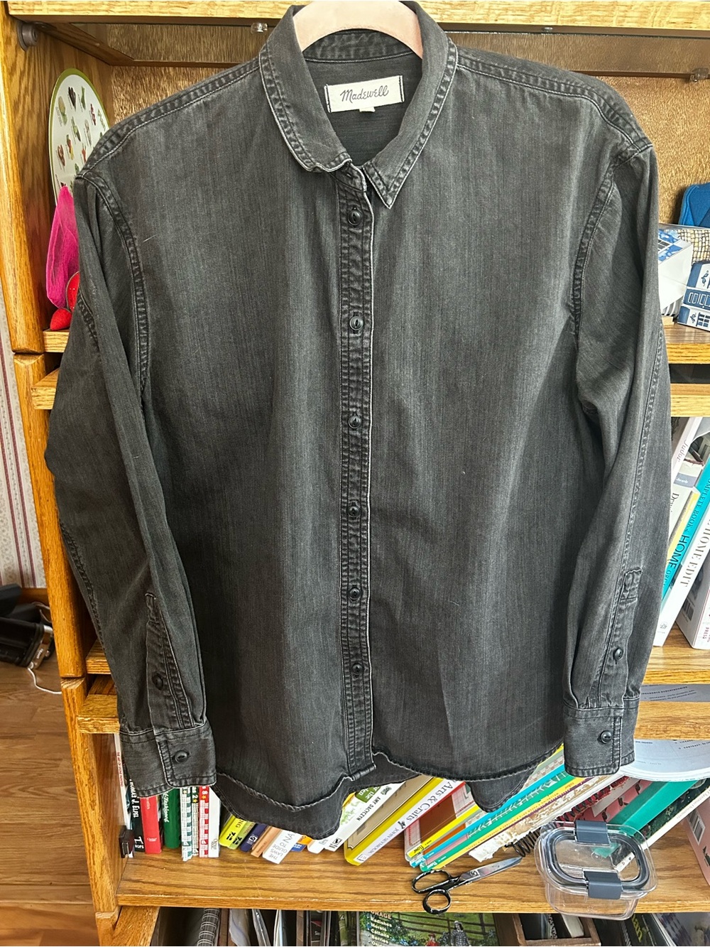 Madewell Washed Black Denim Shirt Jacket